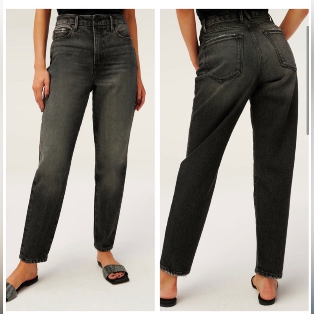 Good American Mom Jeans Black